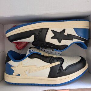 BAPE STAR Indigo Studios V2 Size 8.5 Custom Travis Scott Fragsta Inspired Low